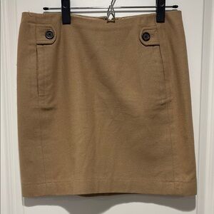 Tan Wool Women's Skirt